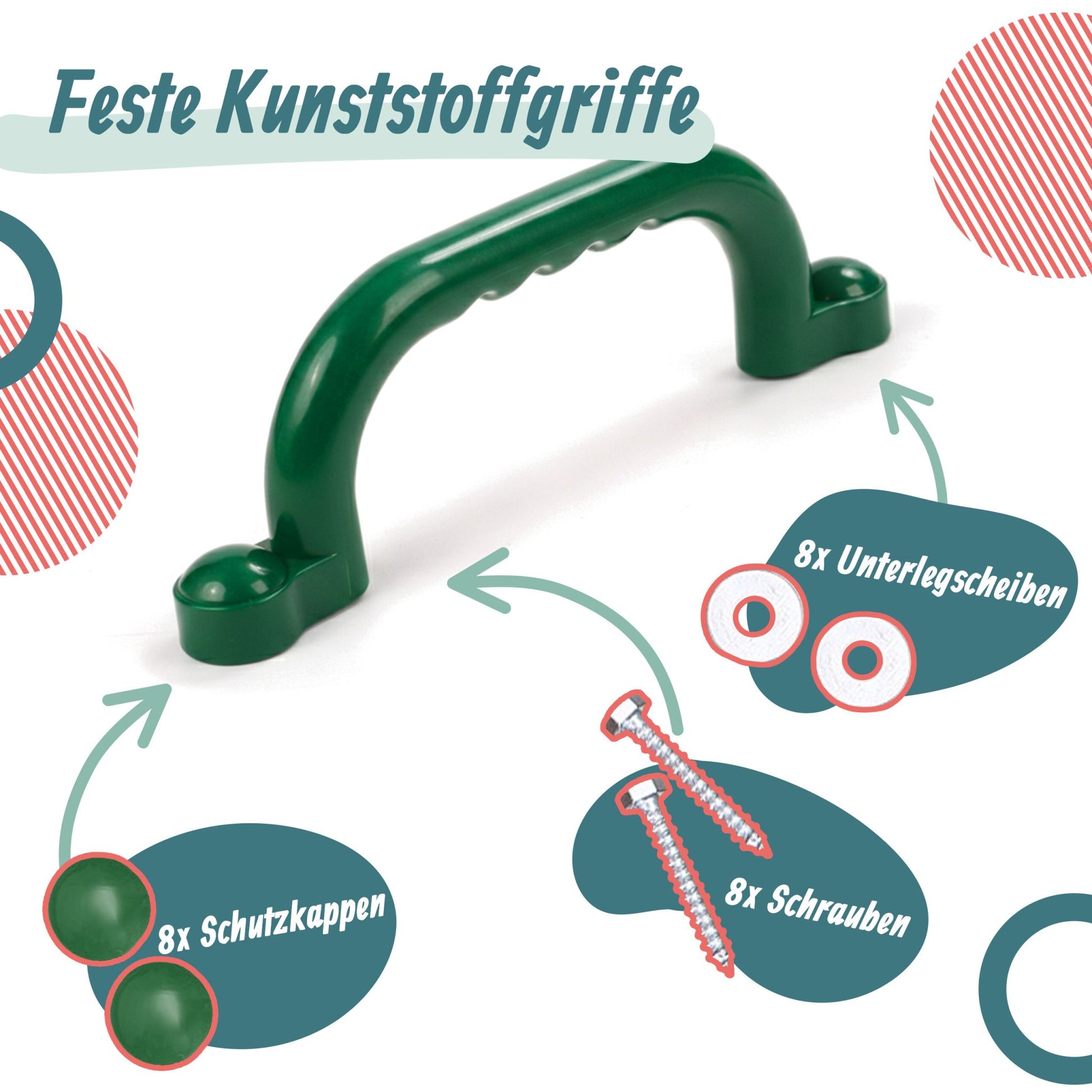 Klettergerüst-Griffe Set Grün von Relaxdays
