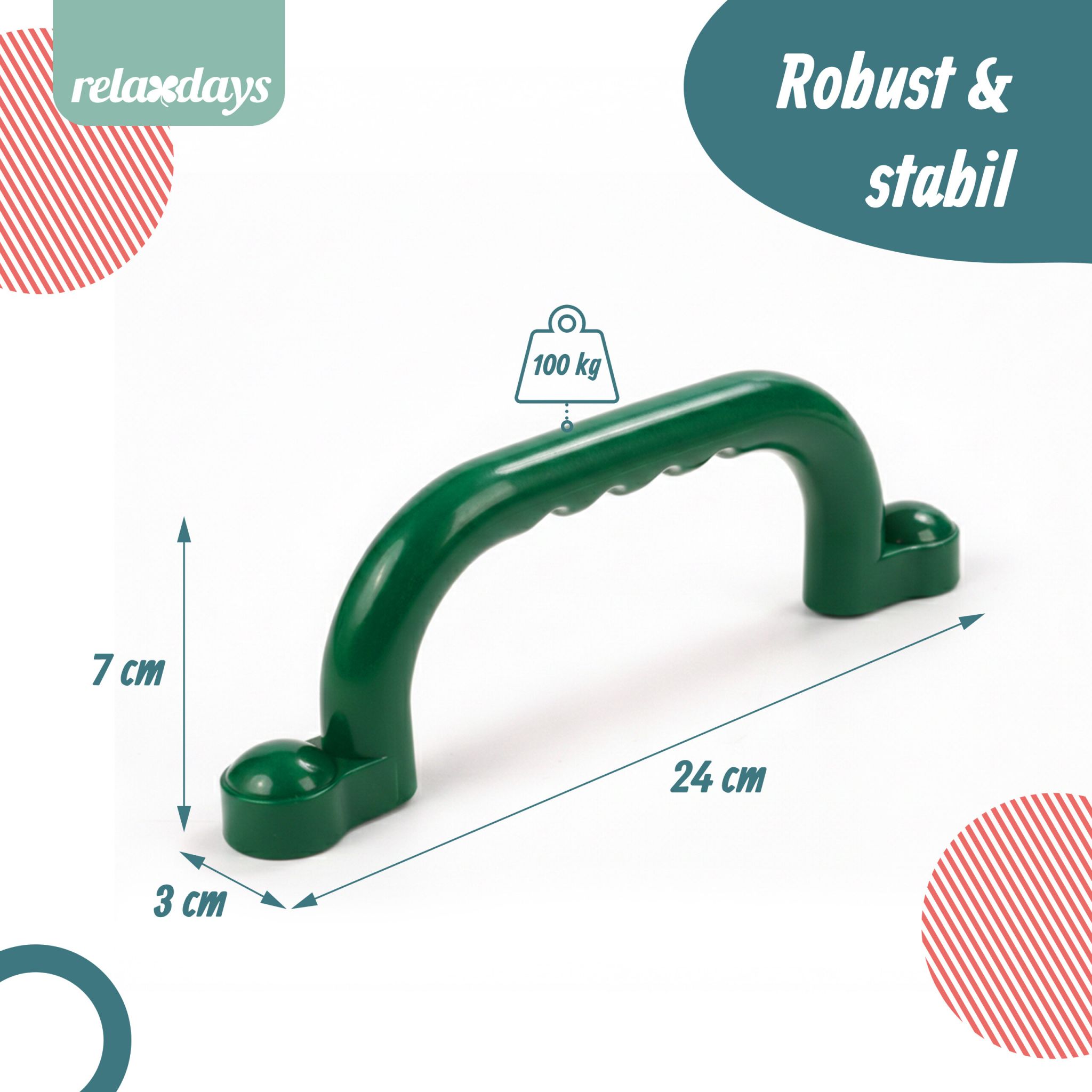 Klettergerüst-Griffe Set Grün von Relaxdays