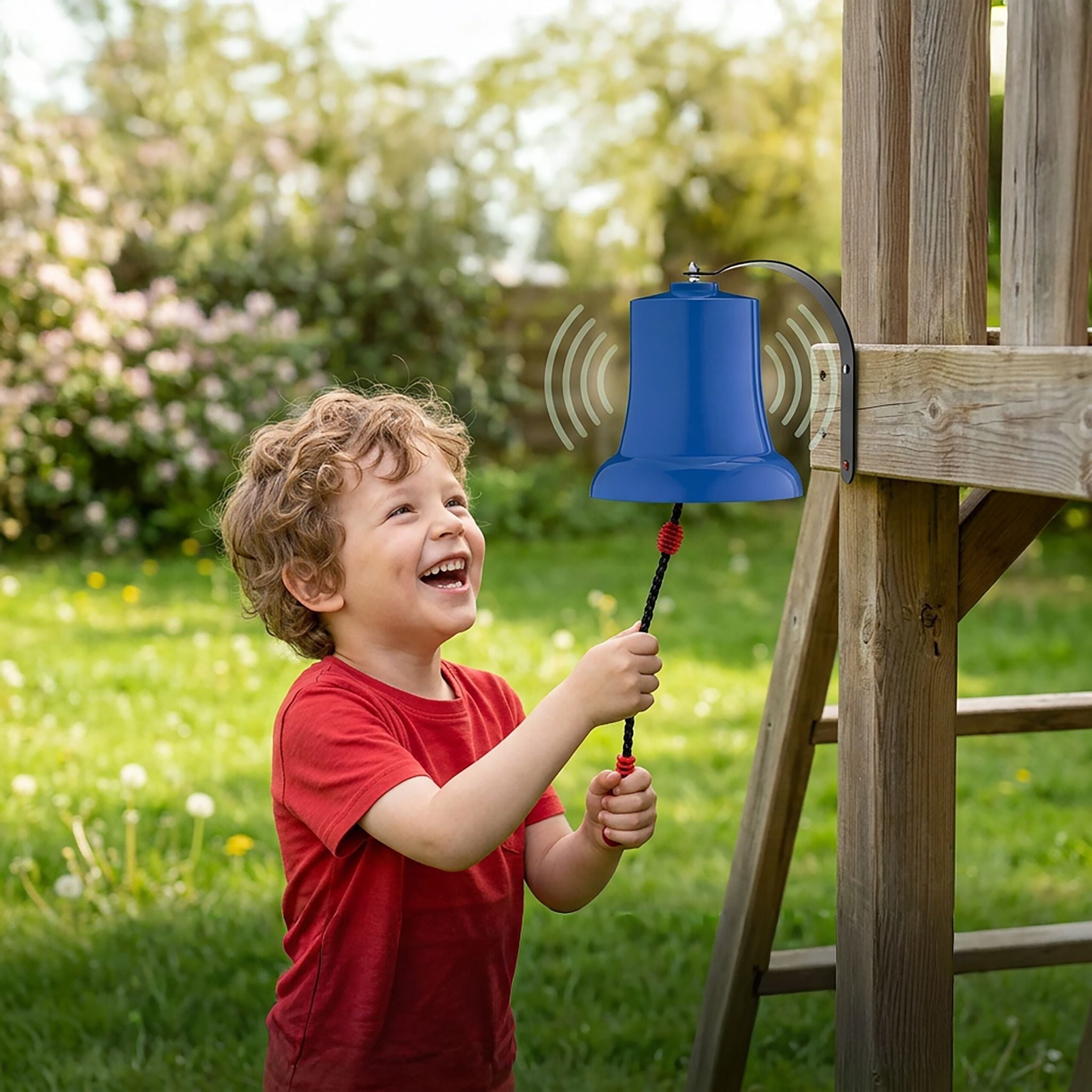 Schiffsglocke für Kinder-Spielturm Blau von Relaxdays