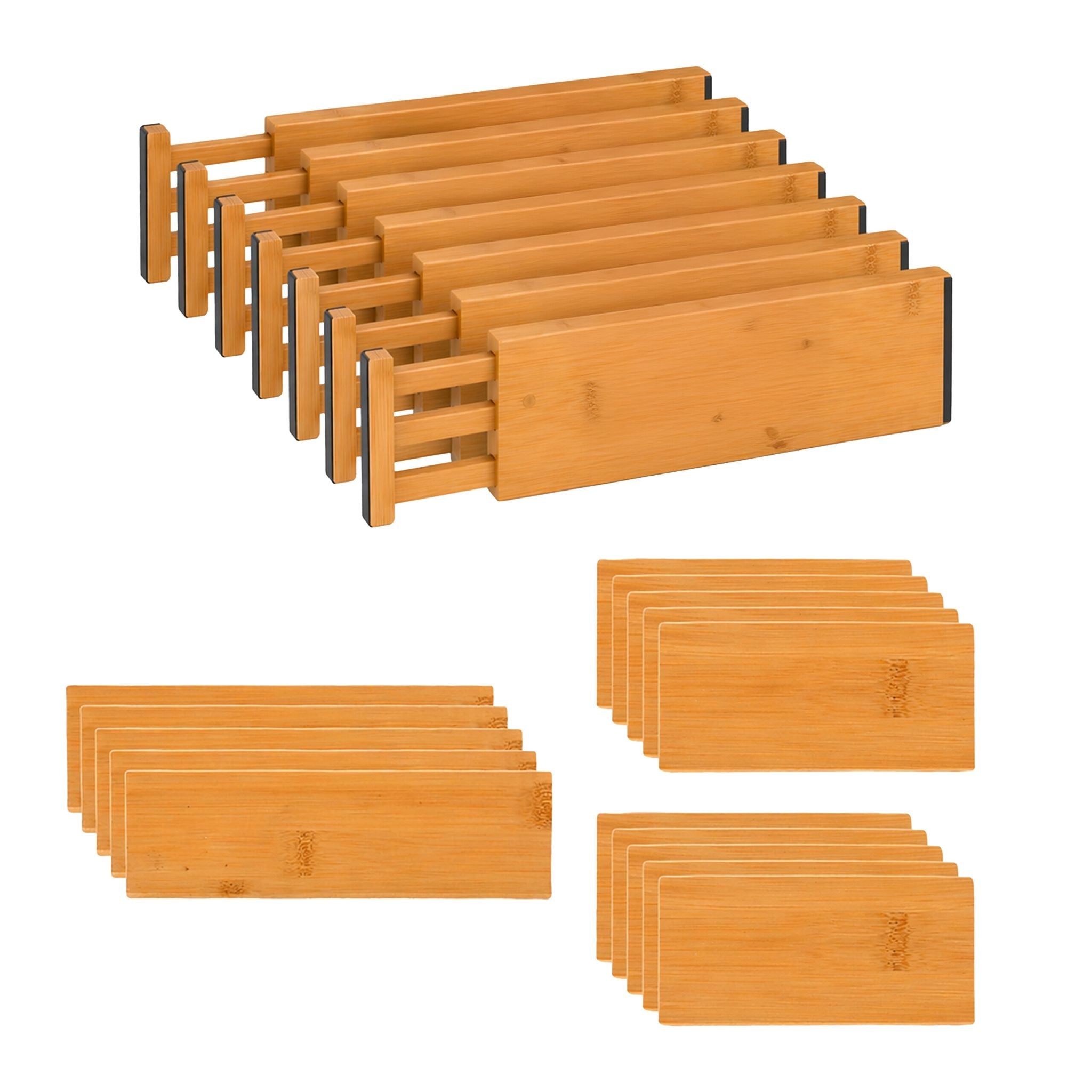 Schubladentrenner Bambus 22er-Set Hellbraun