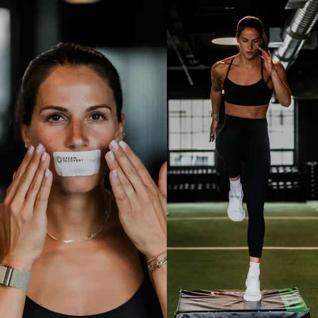 Mundpflaster Tapes 2in1 besserer Schlaf und Training Monatspackung Pink von Dream Recovery