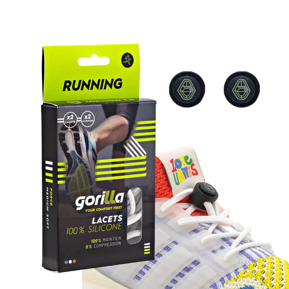 Elastische Schnürsenkel Flexibel Ohne Binden Silikon Running & Joggen Weiss von guteszeug.ch