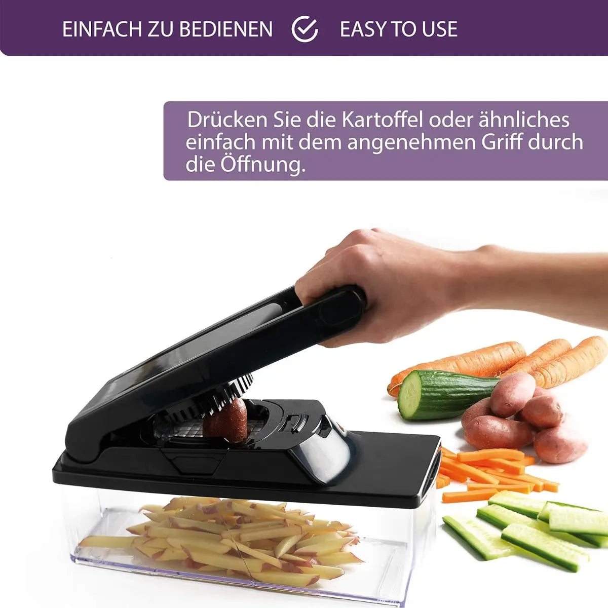 V-Klingen Mandoline mit Behälter von Mastrad