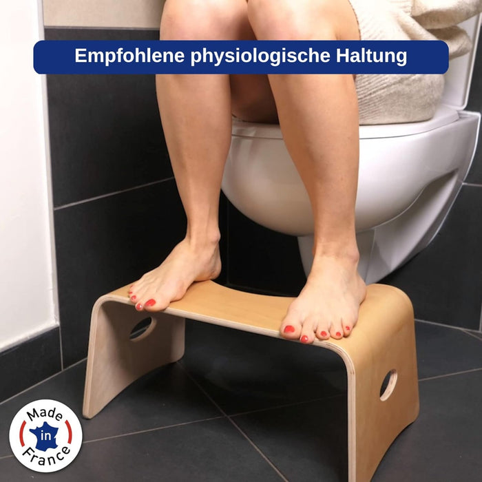 Toilettenhocker Lackiertes Holz Natur von Well Care