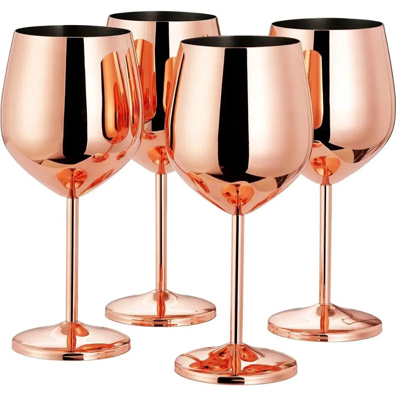 Edelstahl Weingläser Roségold 4er-Set von Oak & Steel