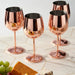 Edelstahl Weingläser Roségold 4er-Set von Oak & Steel