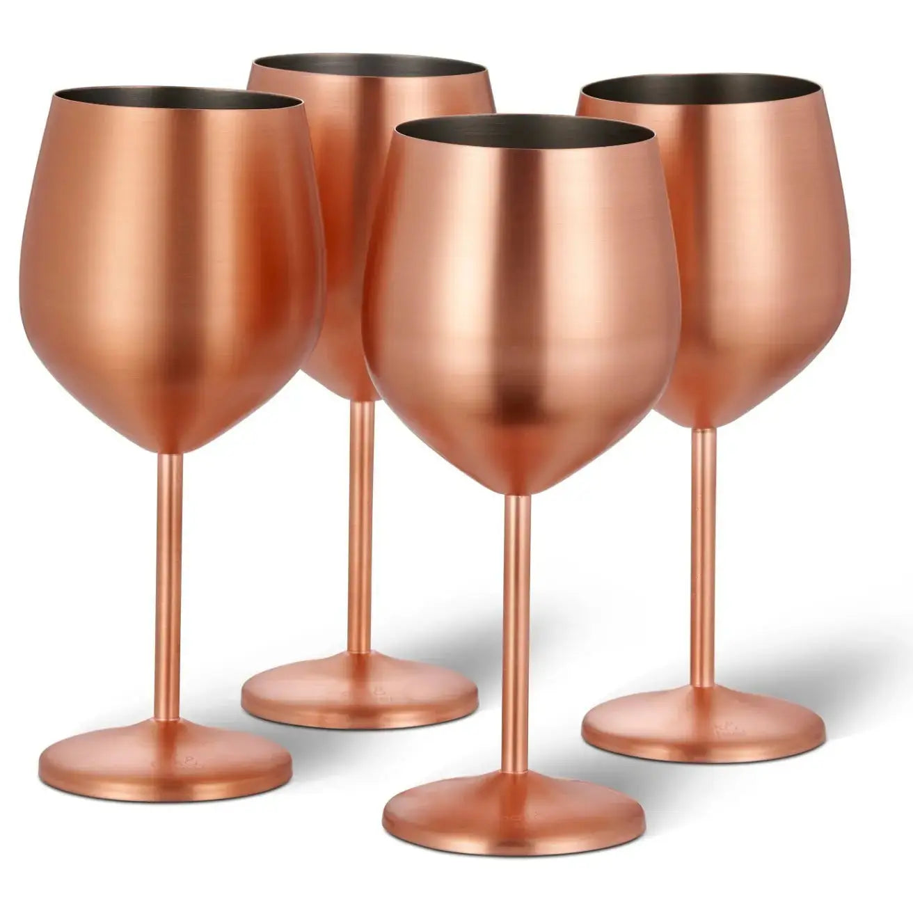 Edelstahl Weingläser Roségold Matt 4er-Set von Oak & Steel
