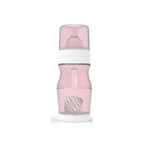 Babyflasche mit Filterring und Mischaufsatz Pink von Natidiv