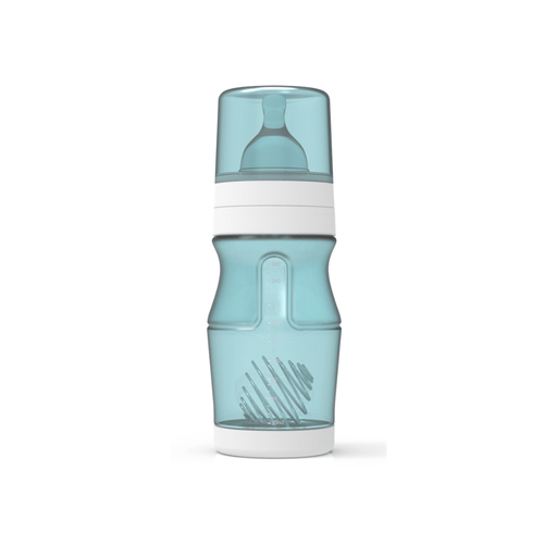 Babyflasche mit Filterring und Mischaufsatz Blau von Natidiv