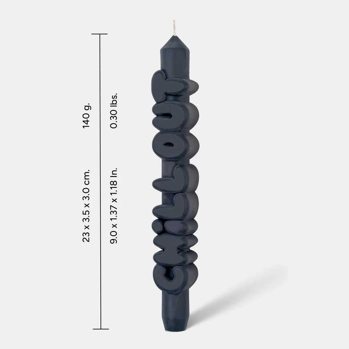 Kerze Taper candle CHILL OUT schwarz von Taper Candles