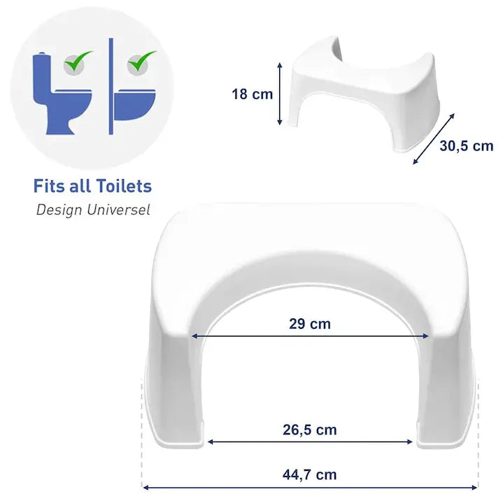 Toilettenhocker Schwarz von Well Care