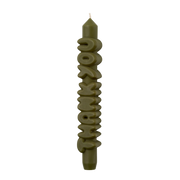 Kerze Taper candle THANK YOU Olive Green von Taper Candles