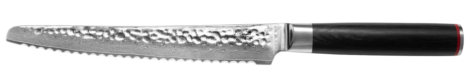 Brotmesser mit Wellenschliff Damas Pakka von KOTAI