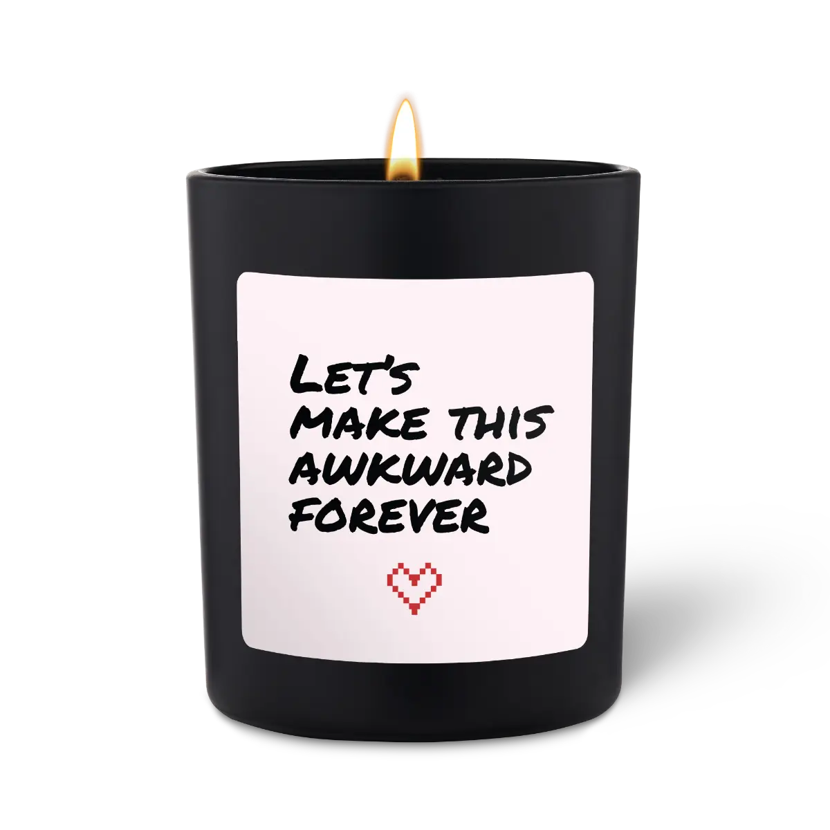 Duftkerze Schwarz Woody Let's make this awkward forever von ChattyCandles