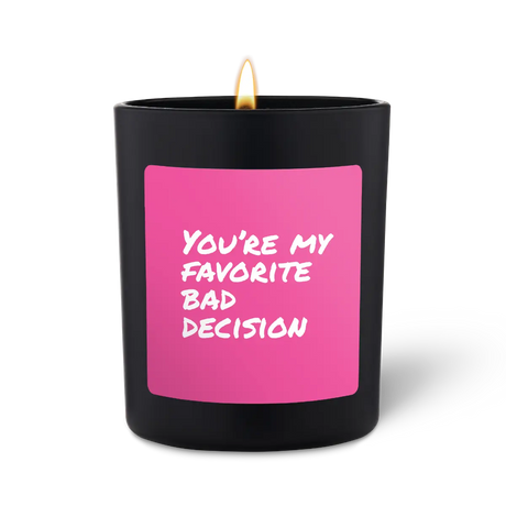 Duftkerze Schwarz Woody You are my favorite bad decision von ChattyCandles