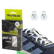 Elastische Schnürsenkel Flexibel Ohne Binden Silikon Triathlon Weiss von guteszeug.ch