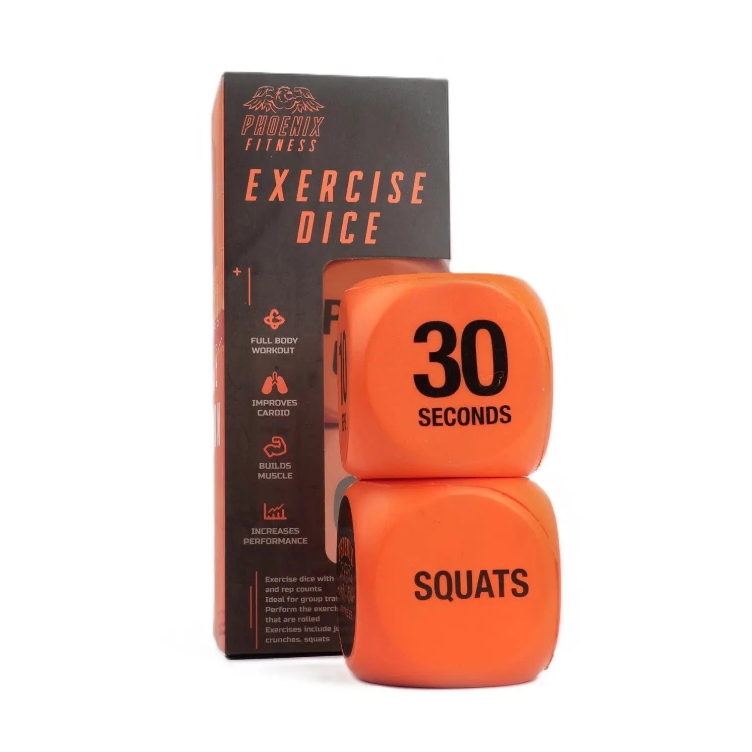 Fitness Übungswürfel 2 Stück Orange von Phoenix Fitness