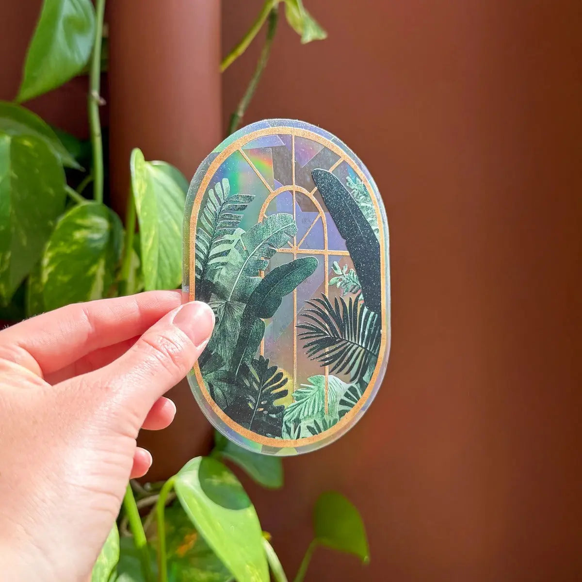 Sonnenfänger Fenstersticker Pflanzenparadies Greenhouse von guteszeug.ch