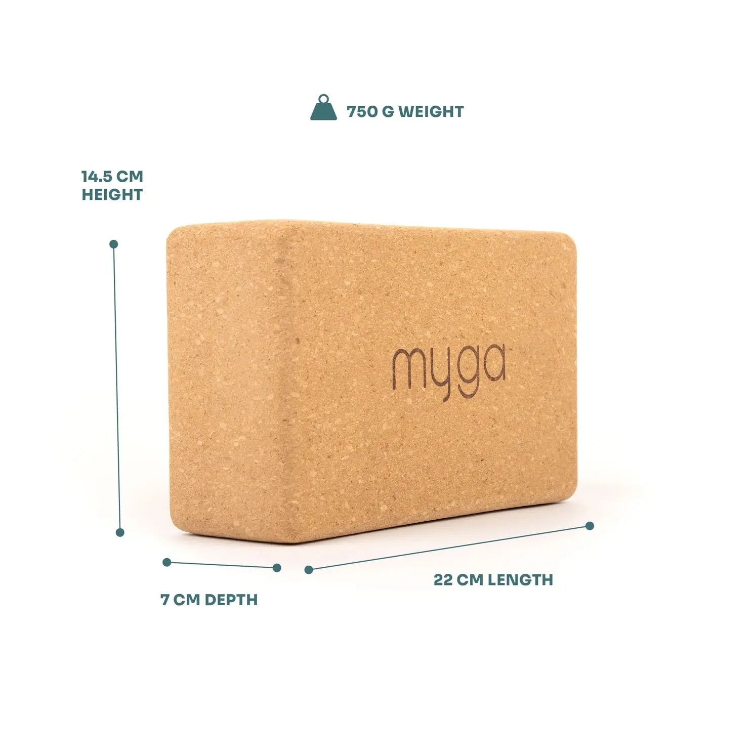 Yogablock Kork von Myga