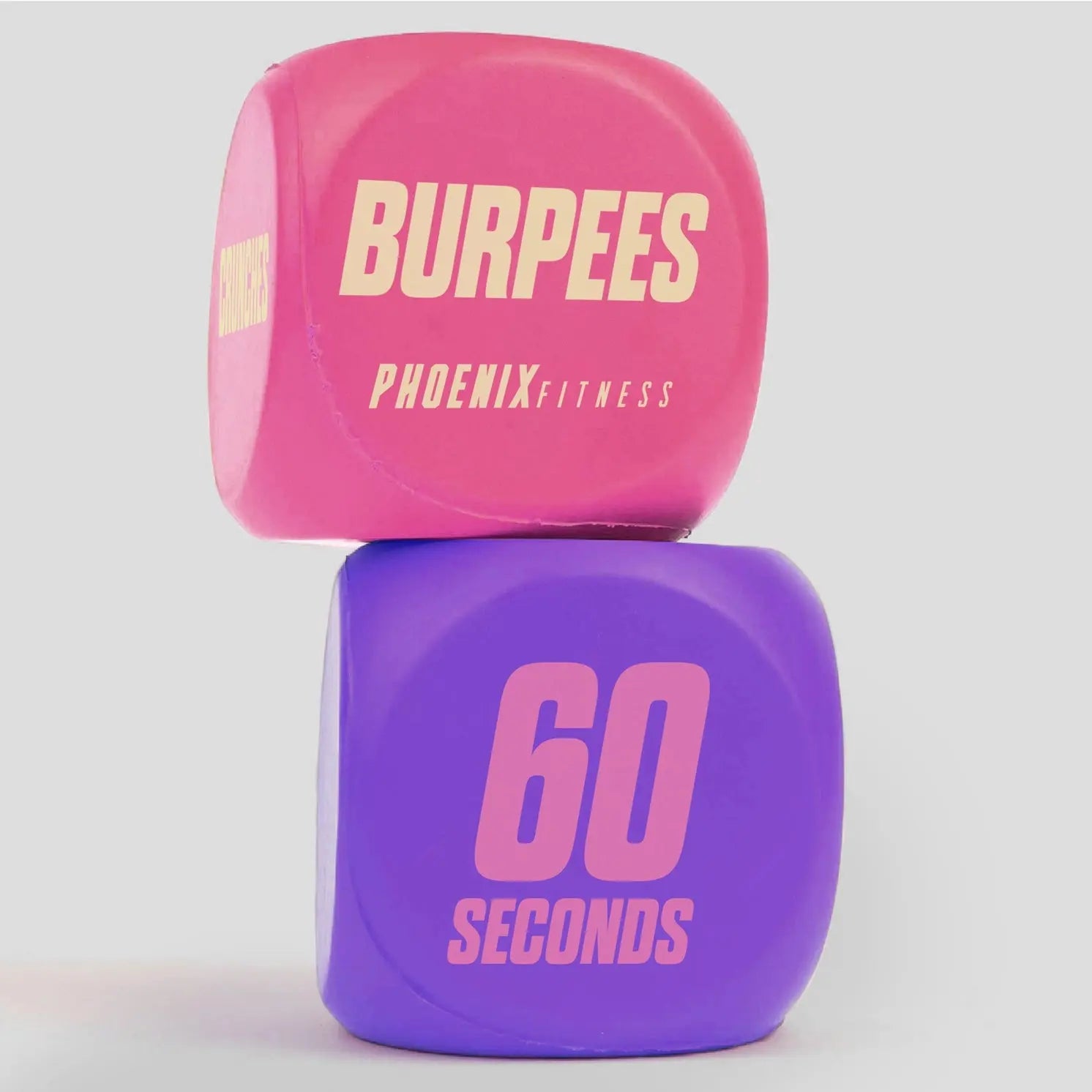 Fitness Übungswürfel 2 Stück Pink-Lila von Phoenix Fitness