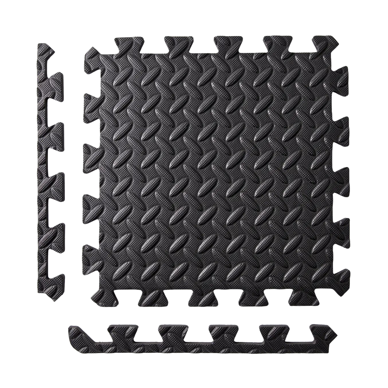 Gym Bodenfliesen 4er Pack 30 x 30 cm Schwarz von Phoenix Fitness