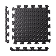 Gym Bodenfliesen 4er Pack 30 x 30 cm Schwarz von Phoenix Fitness