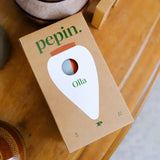 Bewässerungskegel Olla Orange-Blaue Streifen von guteszeug.ch