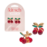Mini Haarklammern Strass Kirsche 2er Set von Kitsch