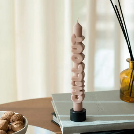 Kerze Taper candle CHILL OUT Cream von Taper Candles