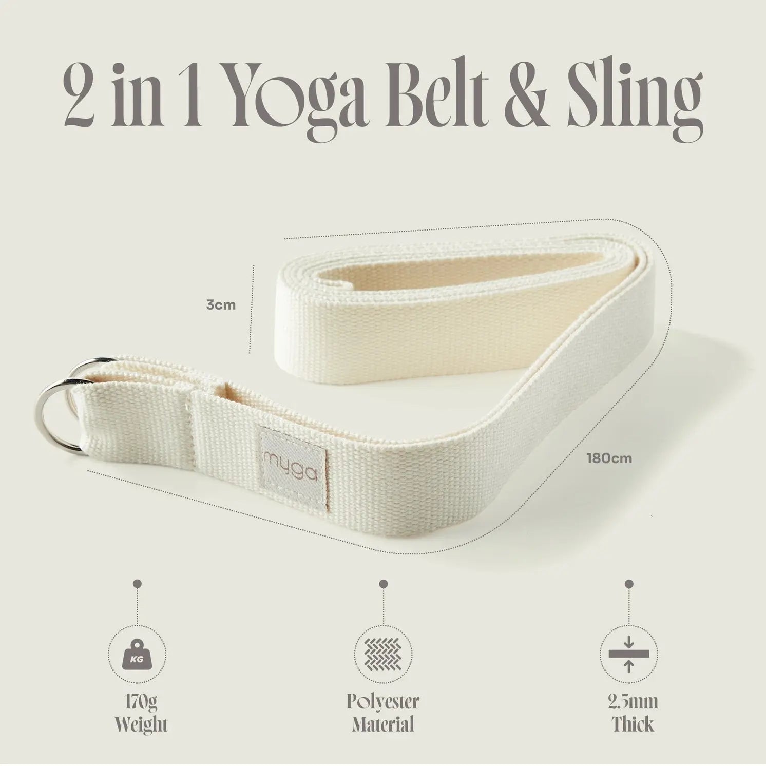 2-in-1 Yogagurt &Tragegurt Cream von Myga