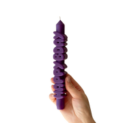 Kerze Taper candle HAPPY BDAY Indigo von Taper Candles