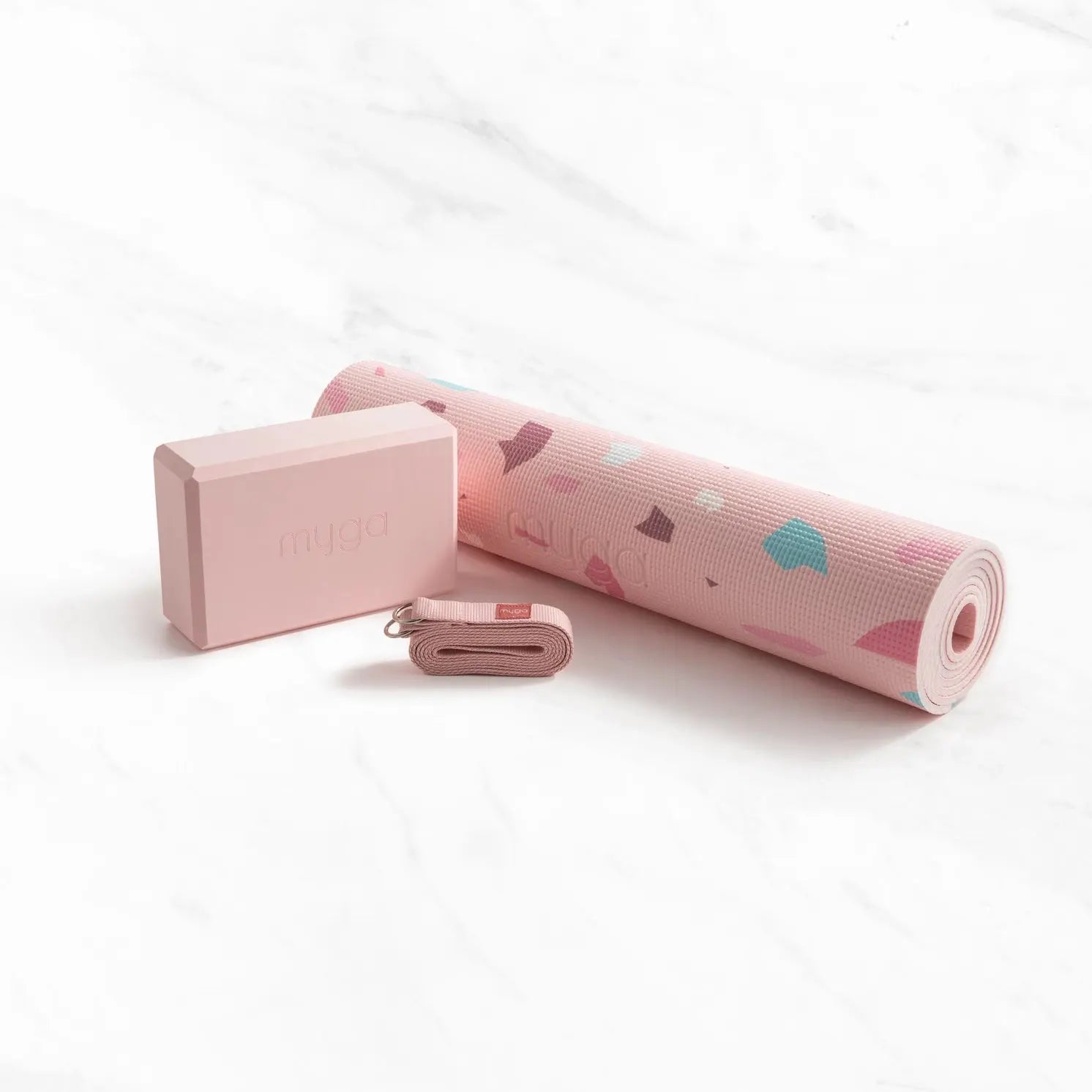 Yoga Starter Set 3-Teilig Terrazzo von Myga