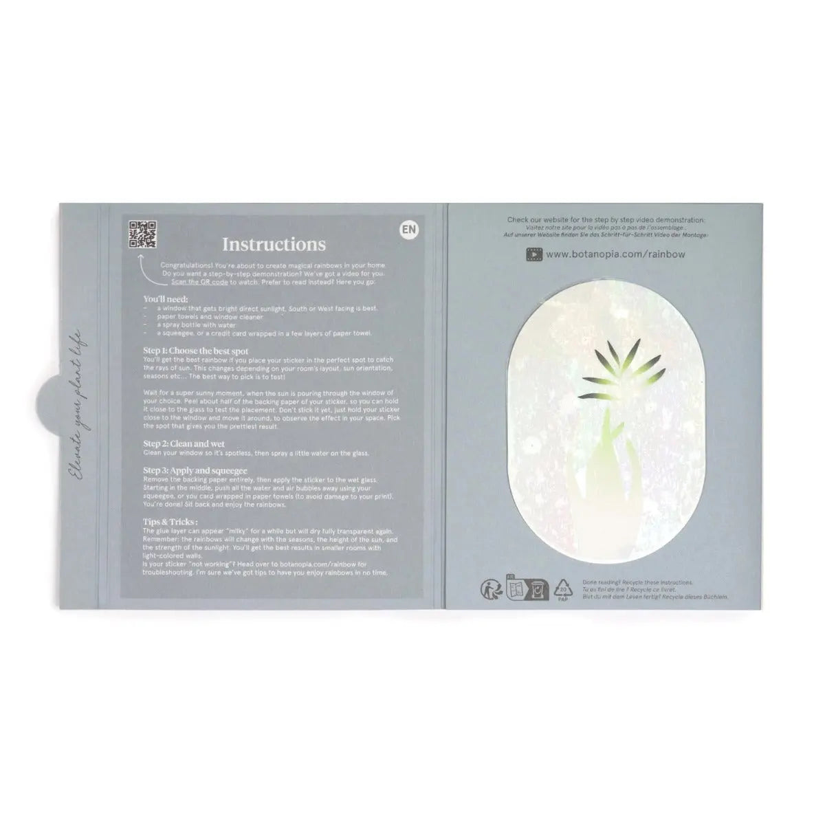 Sonnenfänger Fenstersticker Flourish von Botanopia