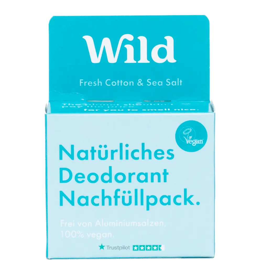 Deodorant Refill Fresh Cotton & Sea Salt von Wild