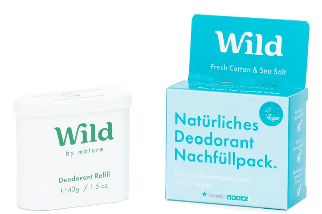 Deodorant Refill Fresh Cotton & Sea Salt von Wild