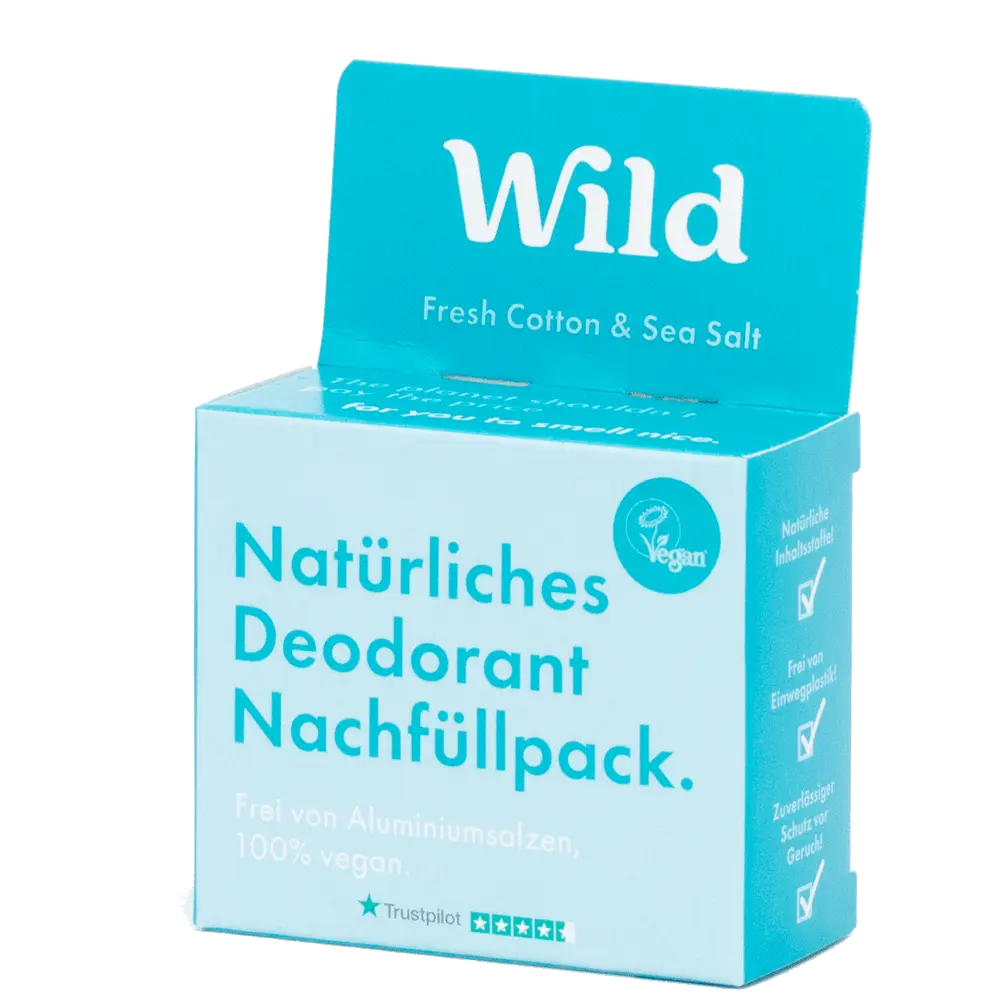 Deodorant Refill Fresh Cotton & Sea Salt von Wild
