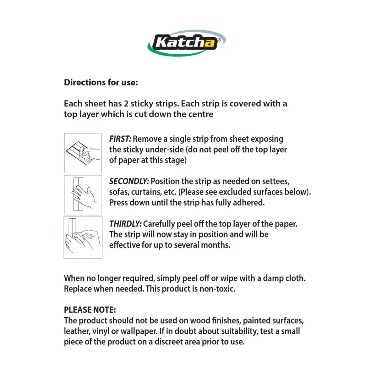 Sticky Cat Antikratz-Streifen 24er-Pack von Katcha