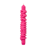 Kerze Taper candle THANK YOU Pink von Taper Candles