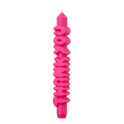 Kerze Taper candle THANK YOU Pink von Taper Candles