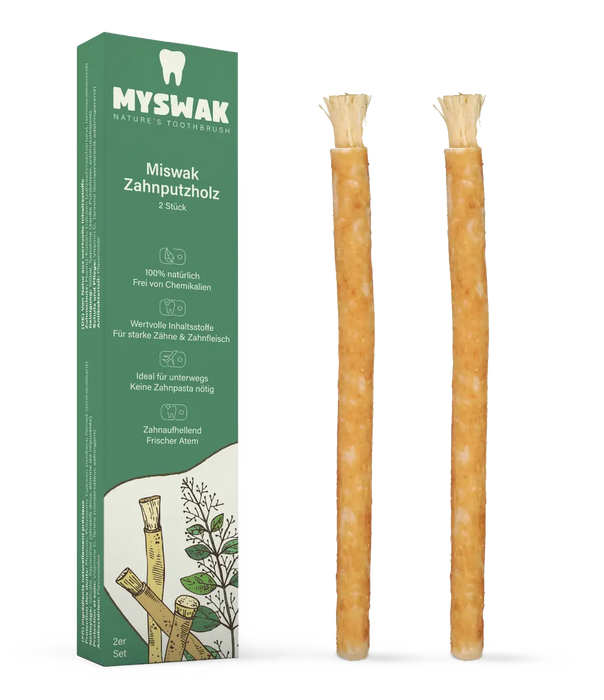 Miswak Natürliche Zahnbürste Zahnputzholz 2 Stück von MYSWAK