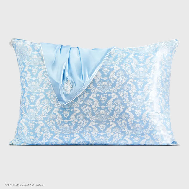 Satin Kissenbezug Queen Bridgerton Toile de Blue von Kitsch