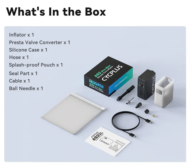 Fahrradpumpe AS2Max Elektrisch Mini Kompressor Akku von Cycplus