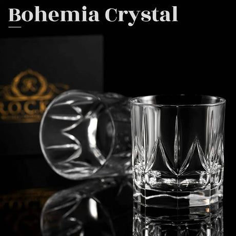Eco Crystal Imperial Whiskeygläser Geschenkset 2er von ROCKS Whiskey Chilling Stones