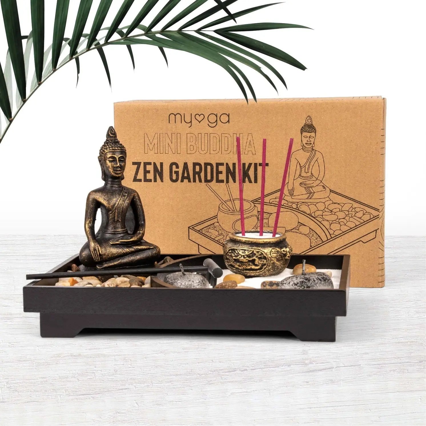 Mini Zen-Garten Buddha Räucherstäbchenhalter von Myga