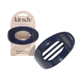 Flache Haarklammer L Blaue Orchidee von Kitsch