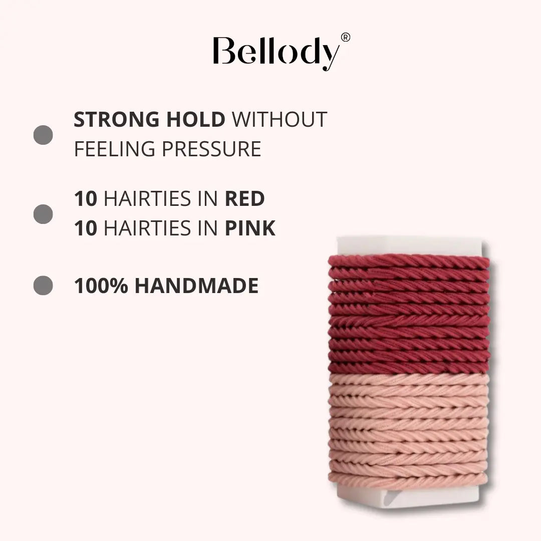 Mini Haargummis Rose Rot 20er Set von Bellody