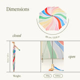 Umweltfreundlicher Kinderregenschirm aus recycelten Materialien LIMITED EDITION mit Meri Meri Design Regenbogenwirbel von Original Duckhead