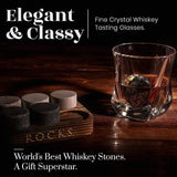 Twist Whiskeygläser mit Kühlsteinen Geschenkset von ROCKS Whiskey Chilling Stones