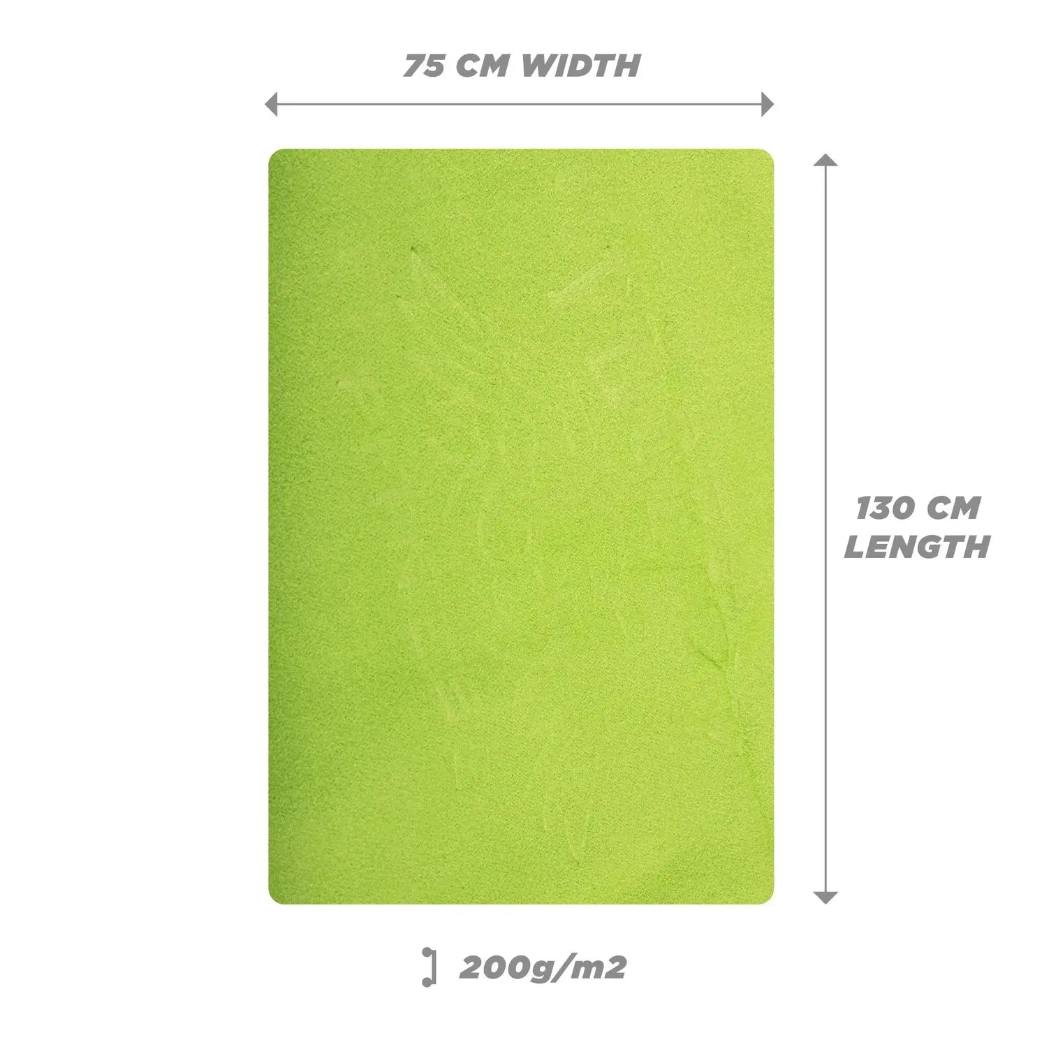 Fitnesshandtuch Mikrofaser 75x130 cm Grün von Phoenix Fitness