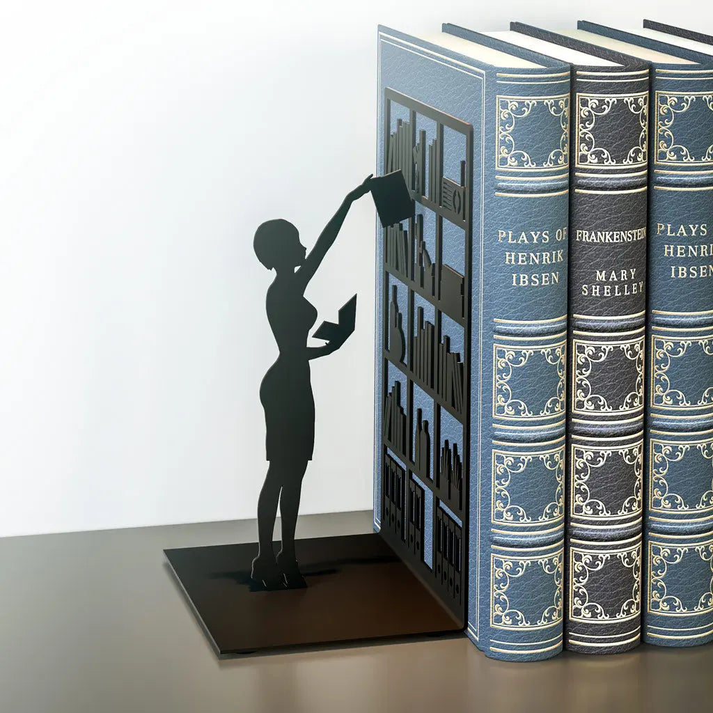 Buchstütze The Library Schwarz von Balvi